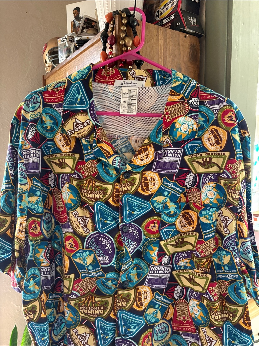 Disney Multicolor Patchwork Button-Down Shirt